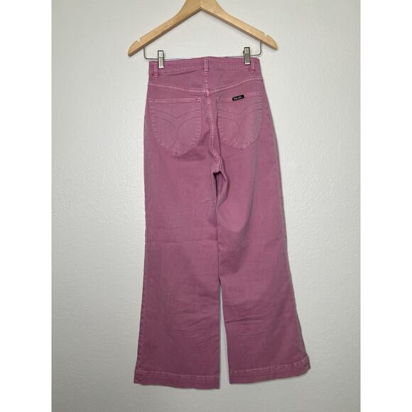 Rolla's Sailor Jeans in Magnolia Pink High Rise Wide Leg Size 27 - Picture 3 of 6
